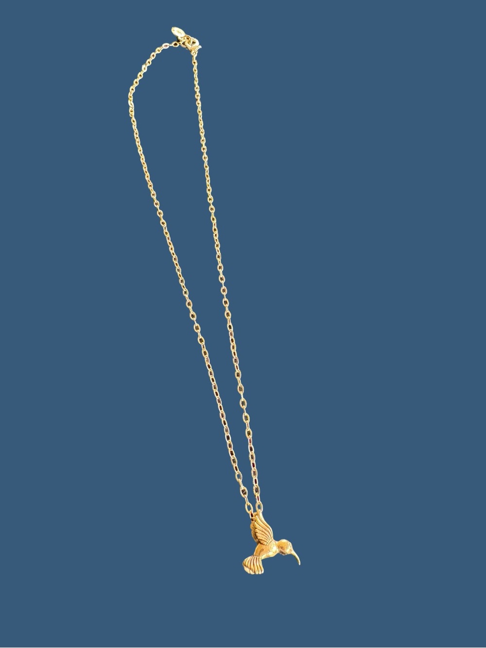 Gold Hummingbird Pendant Necklace - Women Jewelry